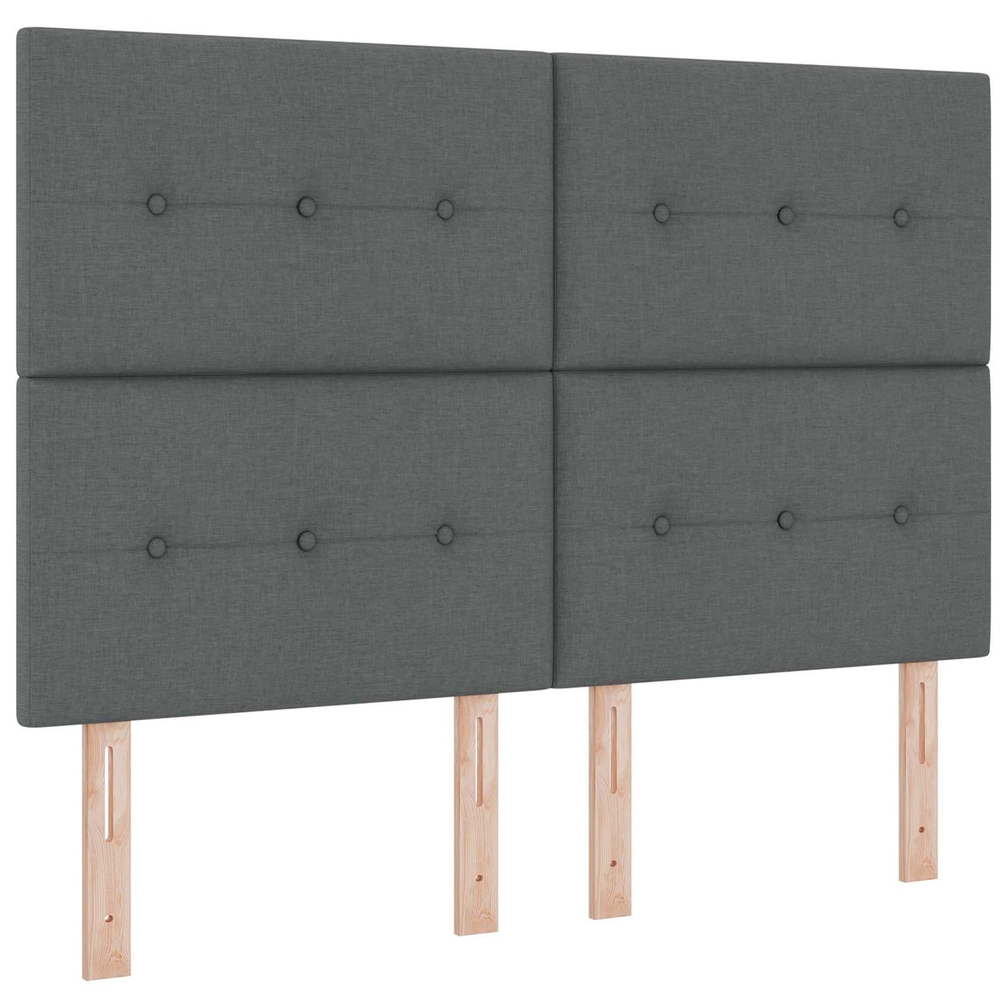 Boxmadras med topmadras Mørkegrå 160 x 200 cm Stof