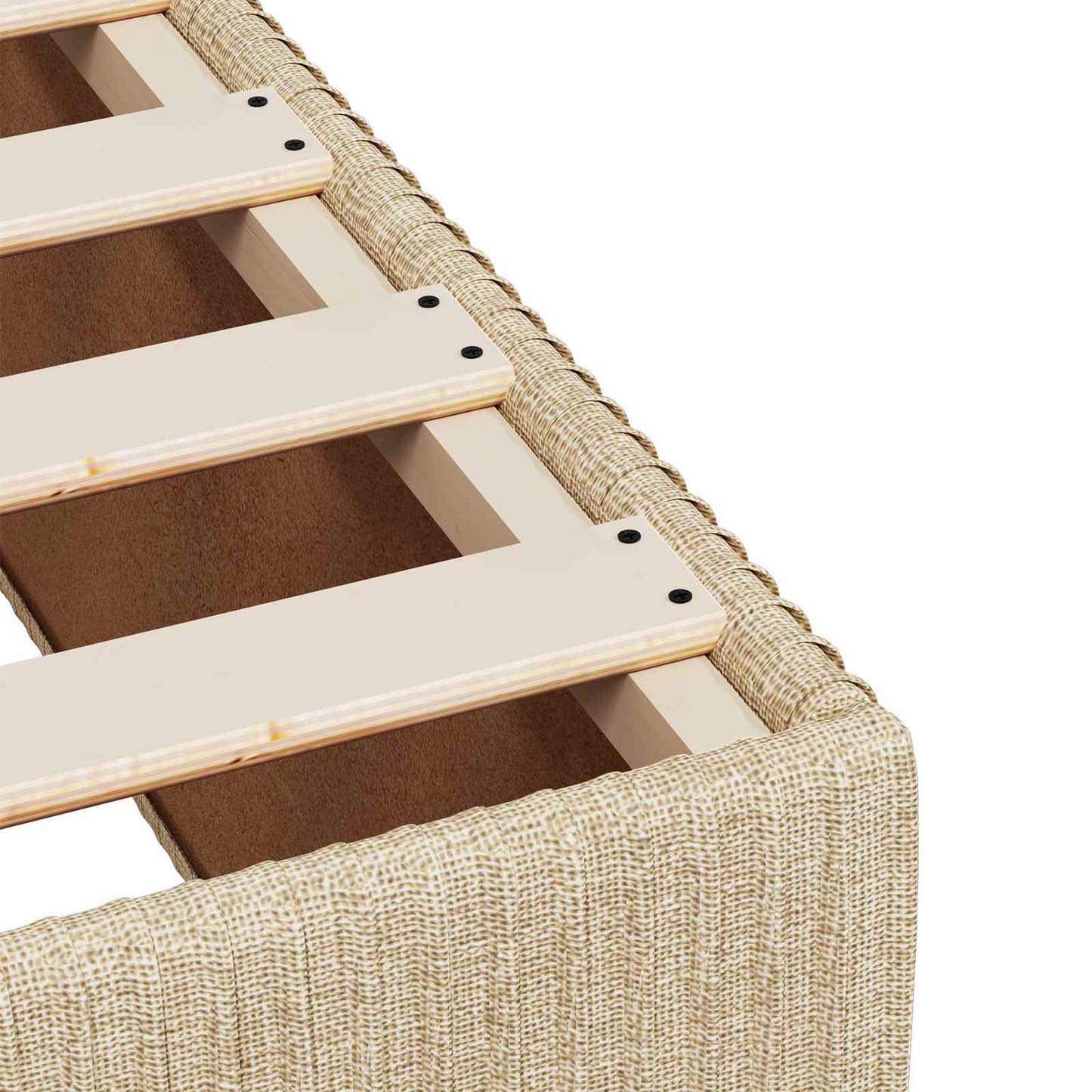 Boxmadras med topmadras Cremefarvet 160 x 200 cm Stof