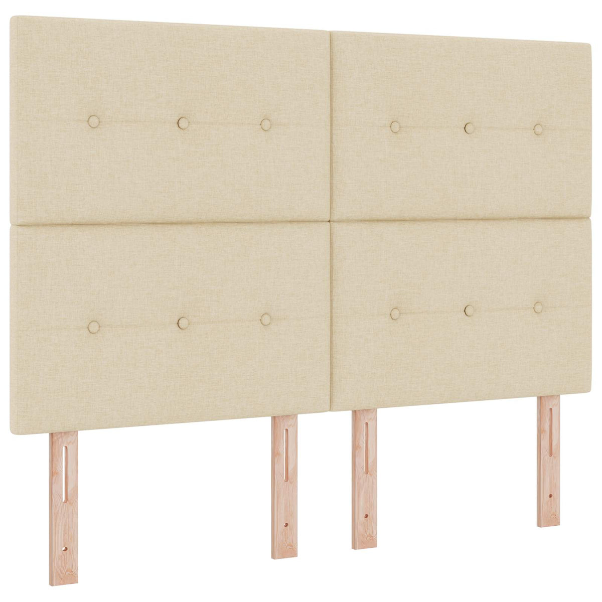 Boxmadras med topmadras Cremefarvet 160 x 200 cm Stof
