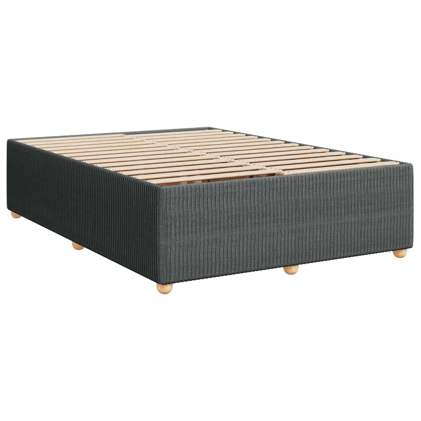 Boxmadras med topmadras Mørkegrå 160 x 200 cm Stof