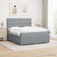 Boxmadras med topmadras Lysegrå 140 x 190 cm Stof