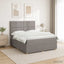 Boxmadras med topmadras Gråbrun 140 x 200 cm Stof
