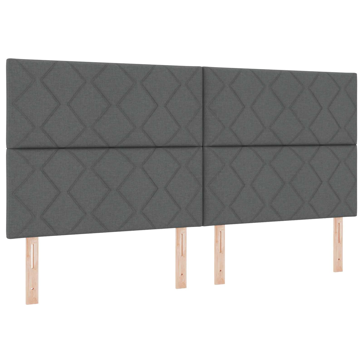 Boxmadras med topmadras Mørkegrå 200 x 200 cm Stof