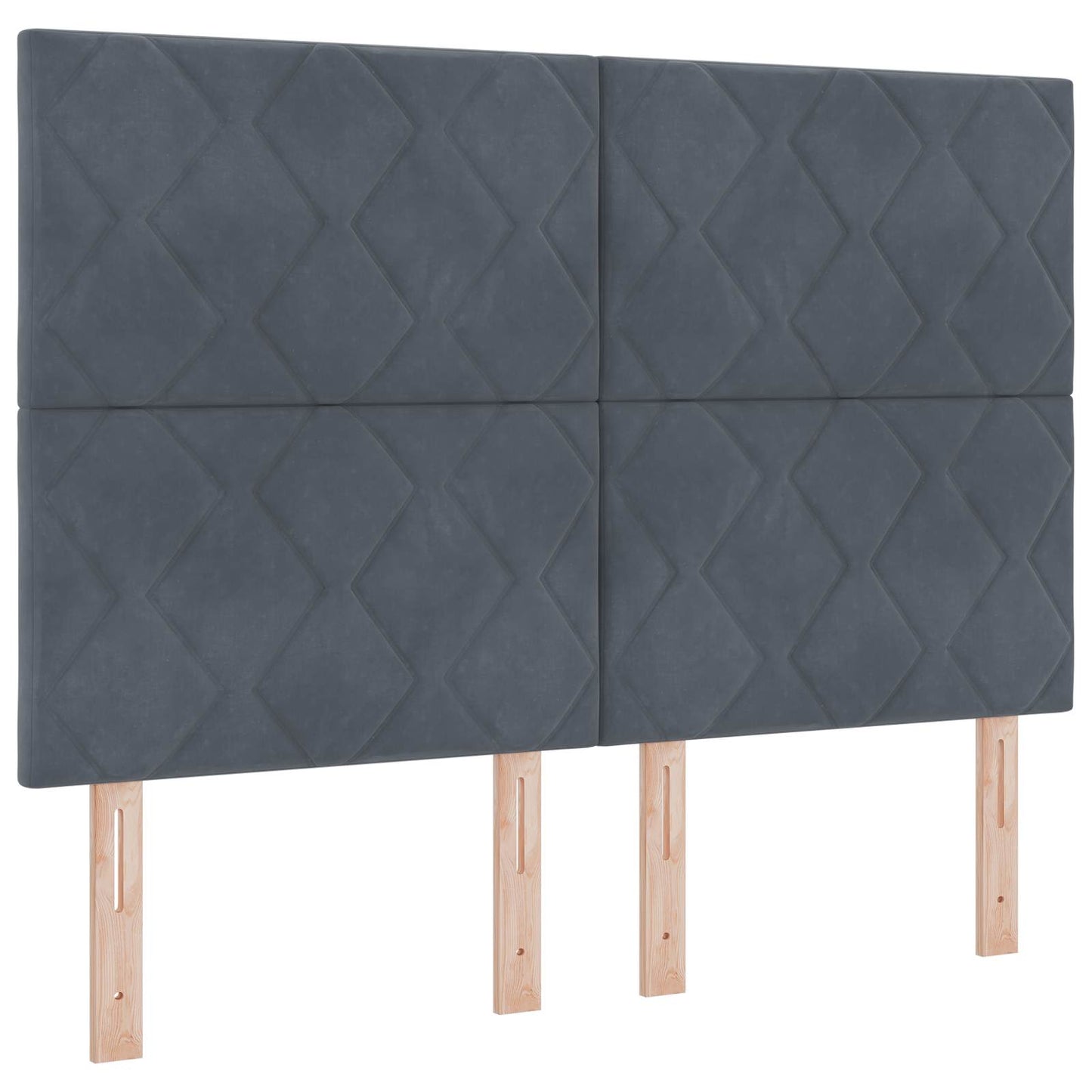 Boxmadras med topmadras Mørkegrå 140 x 190 cm Fløjl