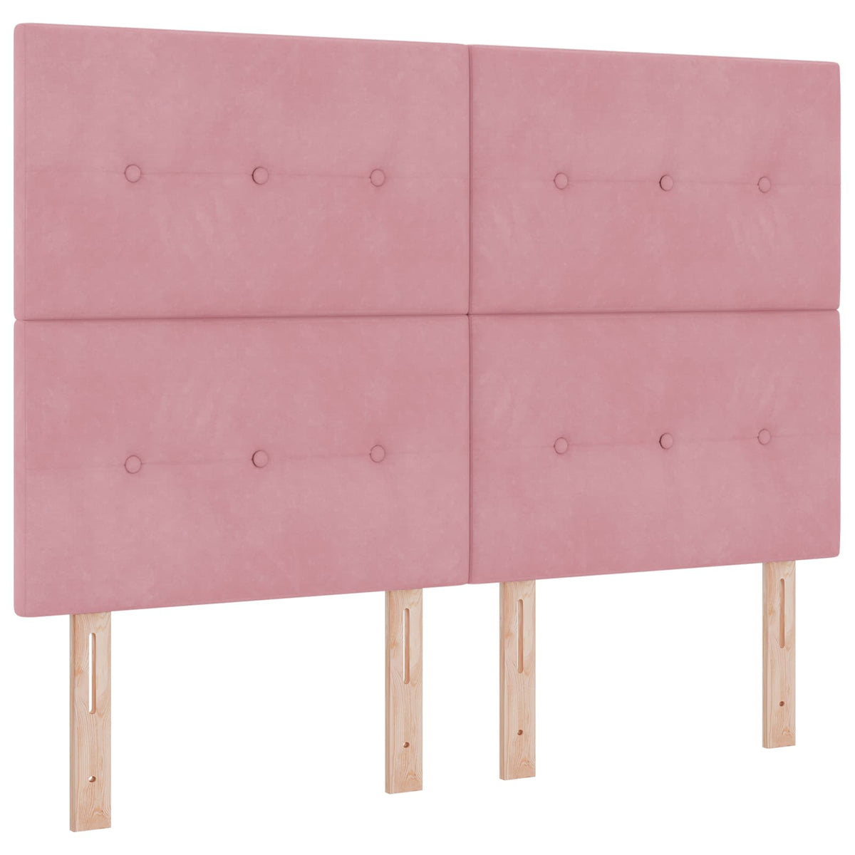 Boxmadras med topmadras Lyserød 180 x 200 cm Fløjl