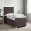 Boxmadras med topmadras Mørk Brun 90 x 190 cm Stof