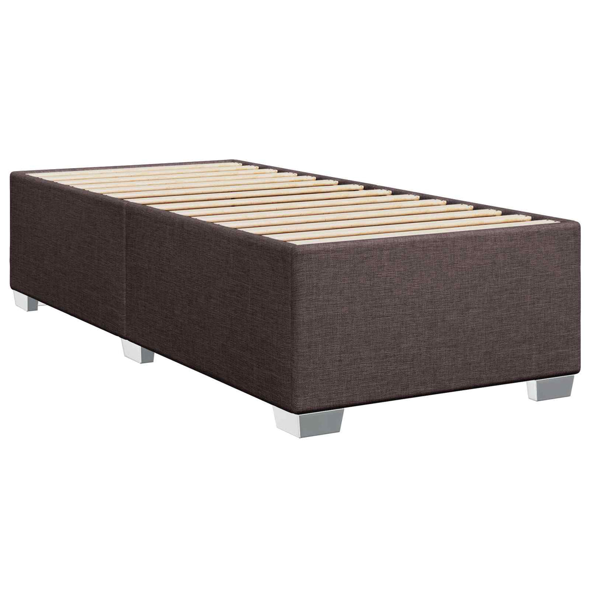 Boxmadras med topmadras Mørk Brun 90 x 190 cm Stof