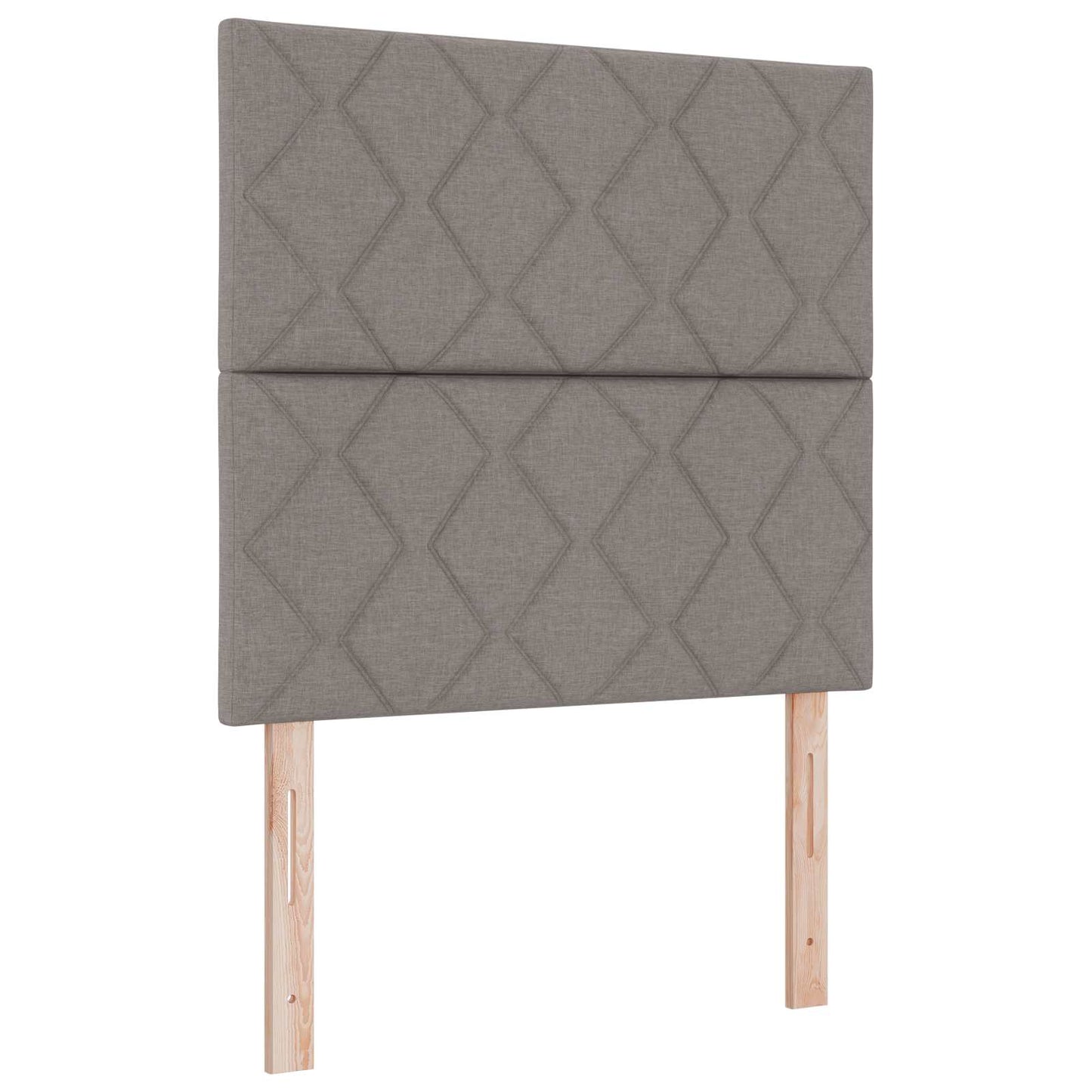 Boxmadras med topmadras med hovedgærde Gråbrun 90 x 190 cm Stof