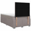Boxmadras med topmadras Gråbrun 120 x 190 cm Stof