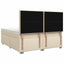 Boxmadras med topmadras Cremefarvet 180 x 200 cm Stof