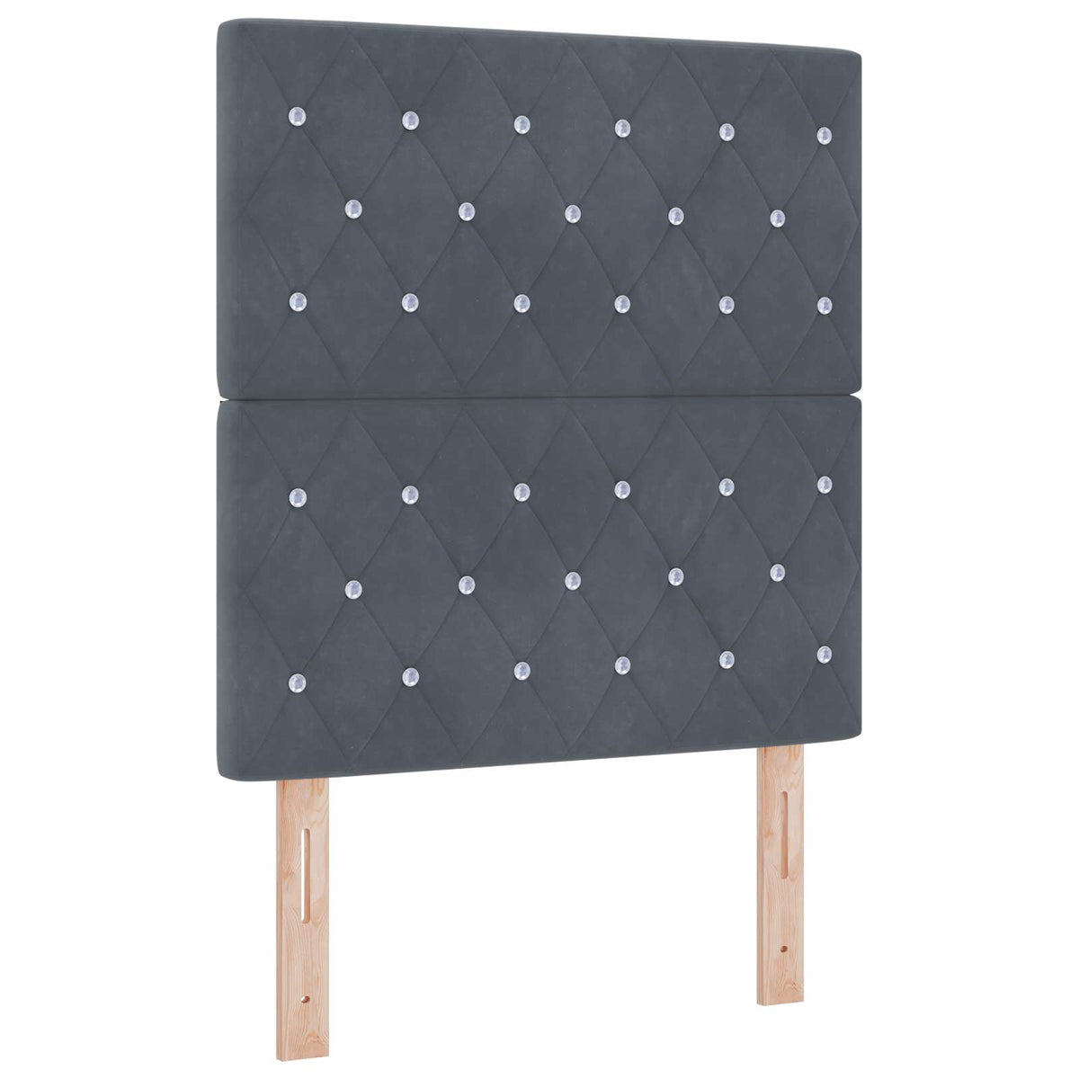 Boxmadras med topmadras Mørkegrå 80 x 200 cm Fløjl