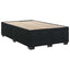 Boxmadras med topmadras med hovedgærde Sort 120 x 200 cm Fløjl