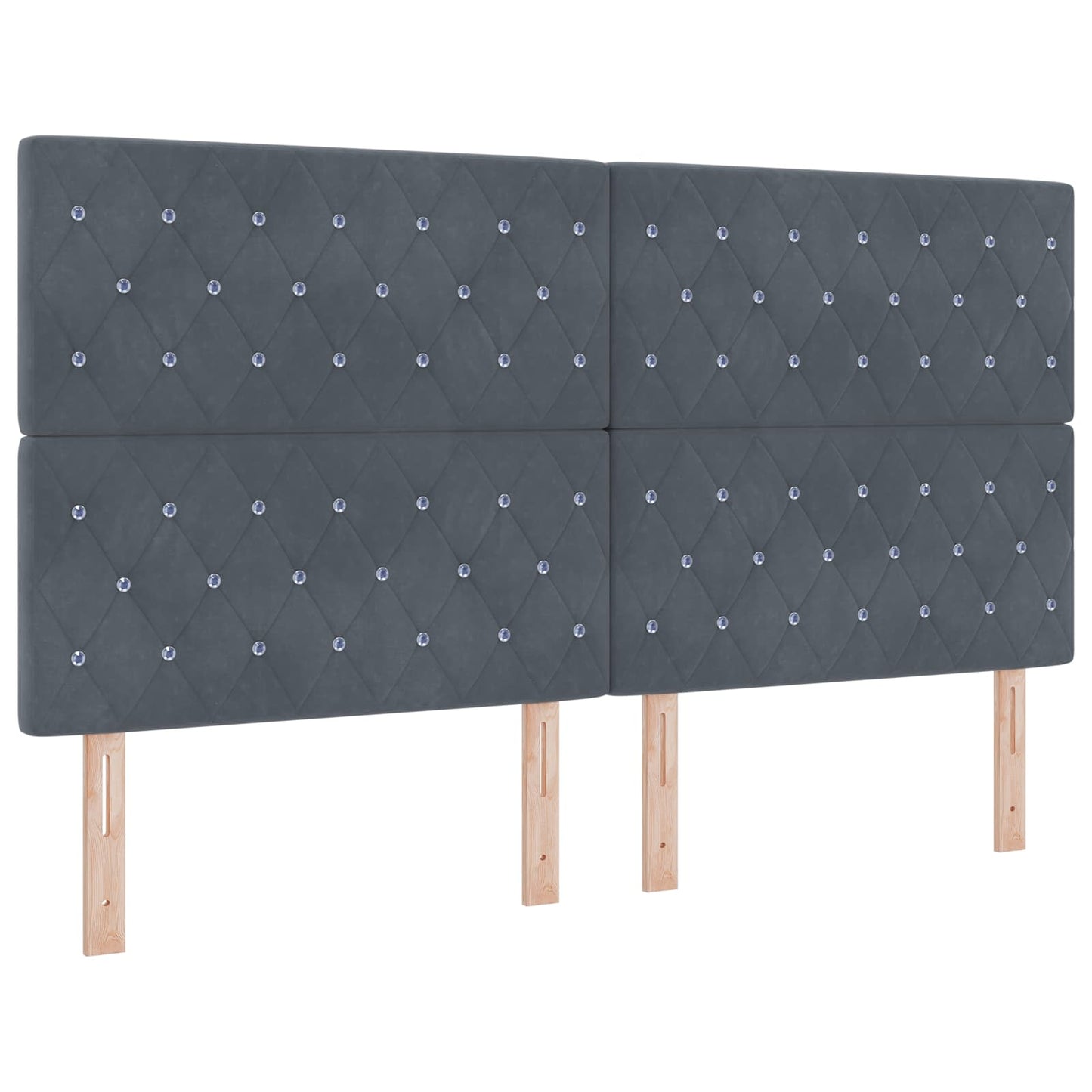 Boxmadras med topmadras Mørkegrå 180 x 200 cm Fløjl