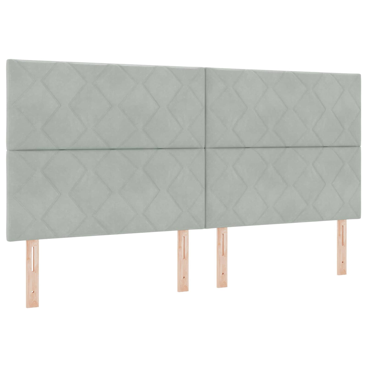 Boxmadras med topmadras Lysegrå 200 x 200 cm Fløjl