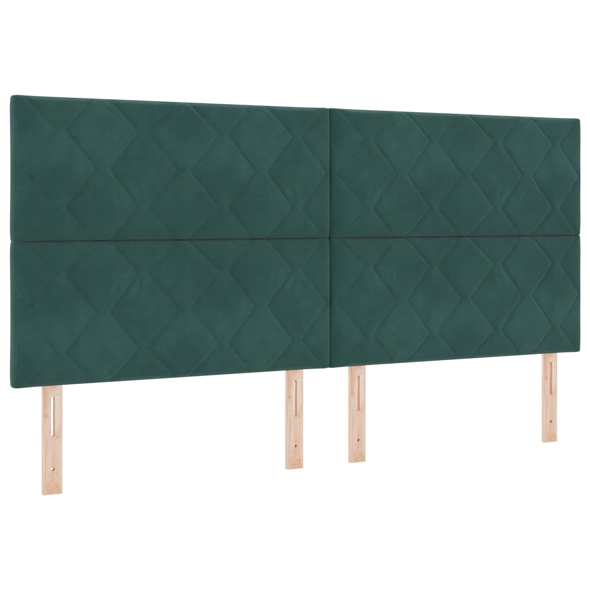 Boxmadras med topmadras Mørkegrøn 200 x 200 cm Fløjl