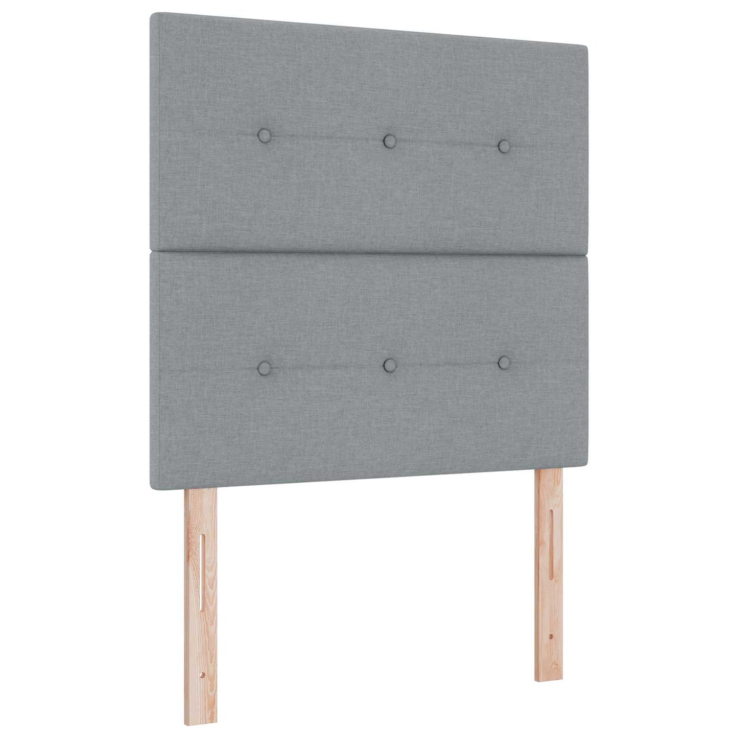 Boxmadras med topmadras Lysegrå 100 x 200 cm Stof