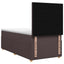 Boxmadras med topmadras Mørk Brun 100 x 200 cm Stof