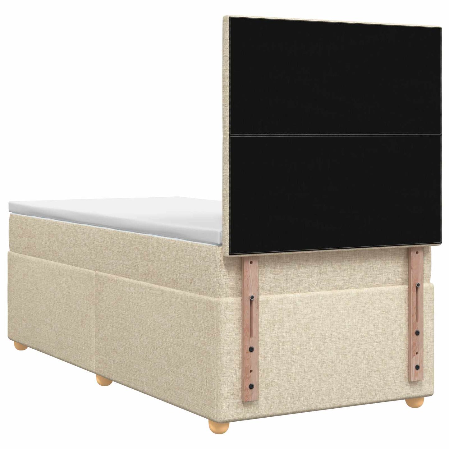 Boxmadras med topmadras Cremefarvet 100 x 200 cm Stof