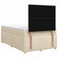 Boxmadras med topmadras Cremefarvet 120 x 190 cm Stof