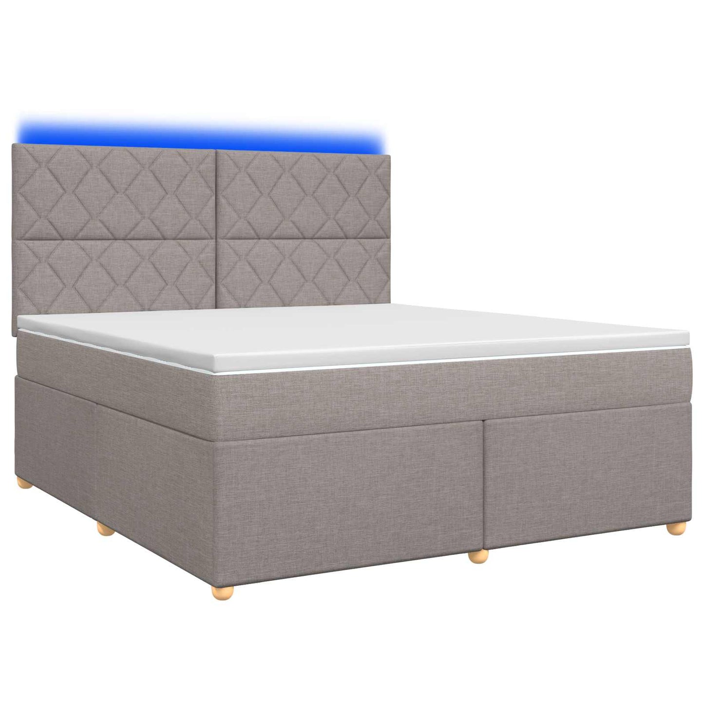 Boxmadras med topmadras Gråbrun 140 x 200 cm Stof