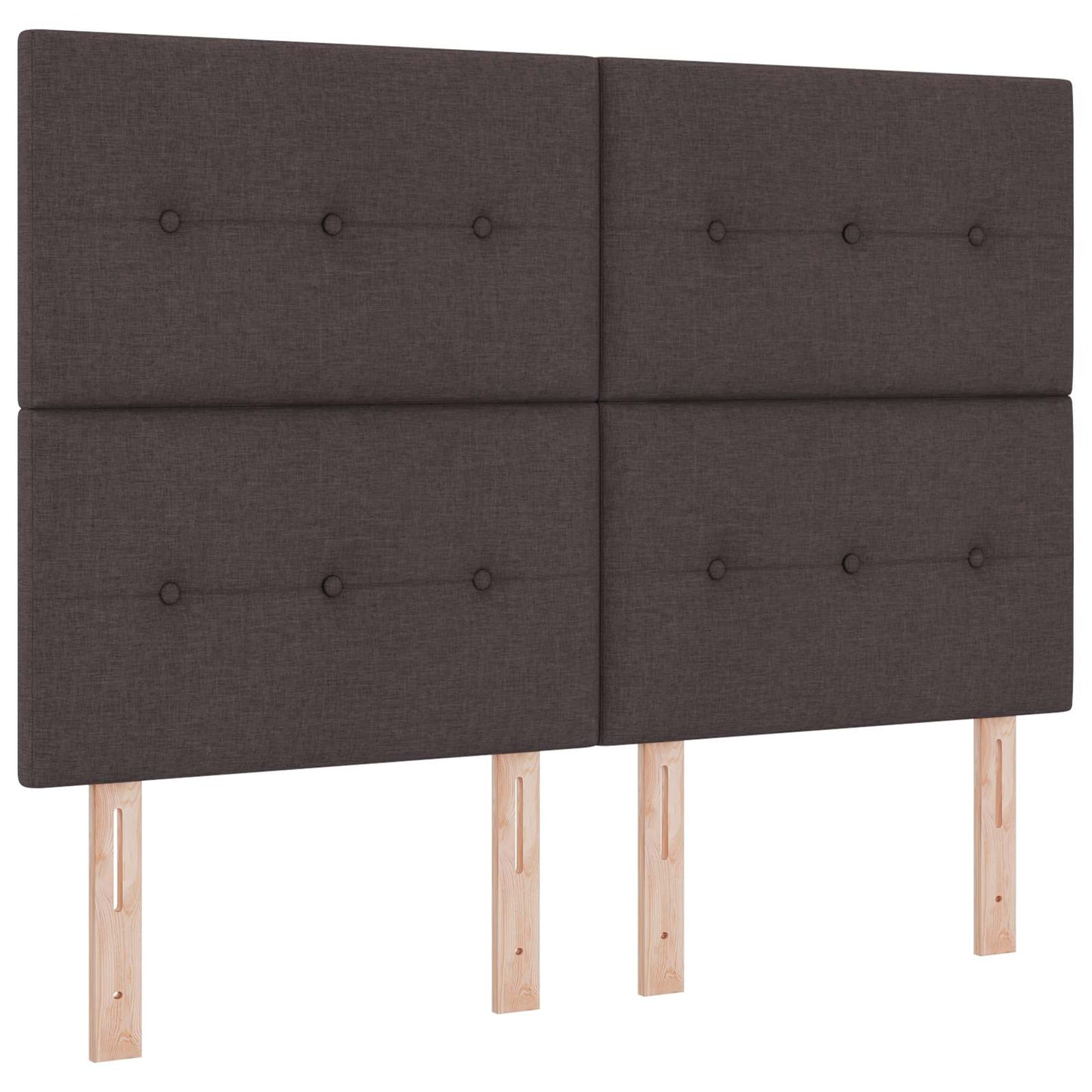 Boxmadras med topmadras Mørk Brun 160 x 200 cm Stof