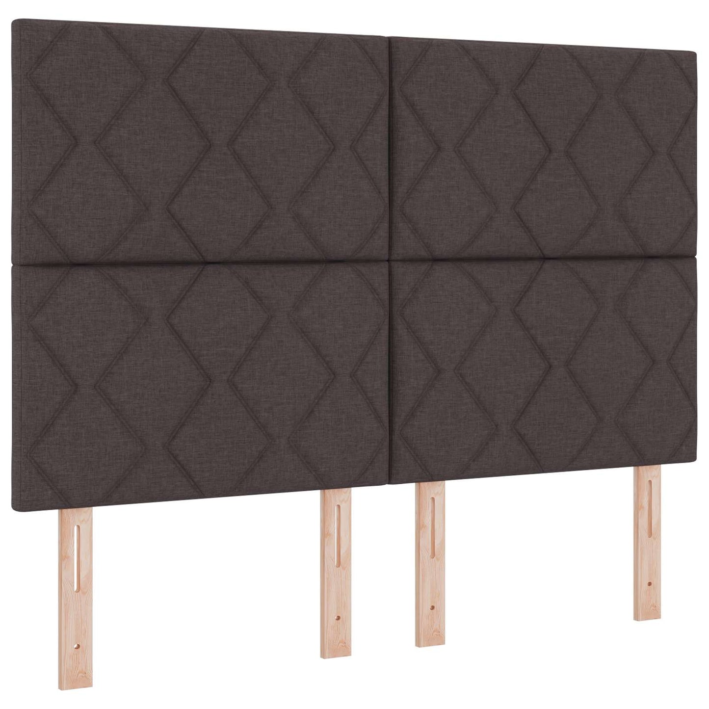 Boxmadras med topmadras Mørk Brun 160 x 200 cm Stof