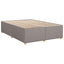 Boxmadras med topmadras Gråbrun 160 x 200 cm Stof