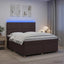 Boxmadras med topmadras Mørk Brun 160 x 200 cm Stof