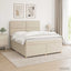 Boxmadras med topmadras Cremefarvet 160 x 200 cm Stof