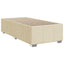 LED boksmadrasseng med madras Cremefarvet 100 x 200 cm Stof