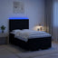 LED boksmadrasseng med madras Sort 120 x 200 cm Stof
