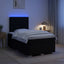 LED boksmadrasseng med madras Sort 120 x 200 cm Stof