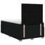 LED boksmadrasseng med madras Sort 120 x 190 cm Stof