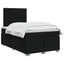 LED boksmadrasseng med madras Sort 120 x 200 cm Stof