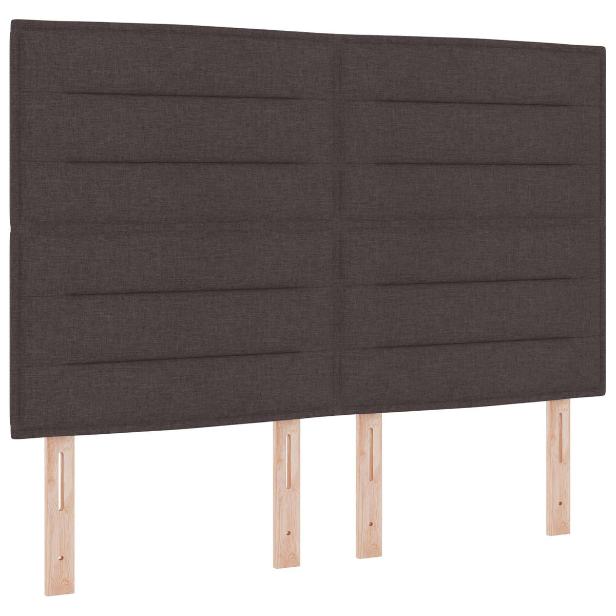 LED boksmadrasseng med madras Mørk Brun 140 x 200 cm Stof