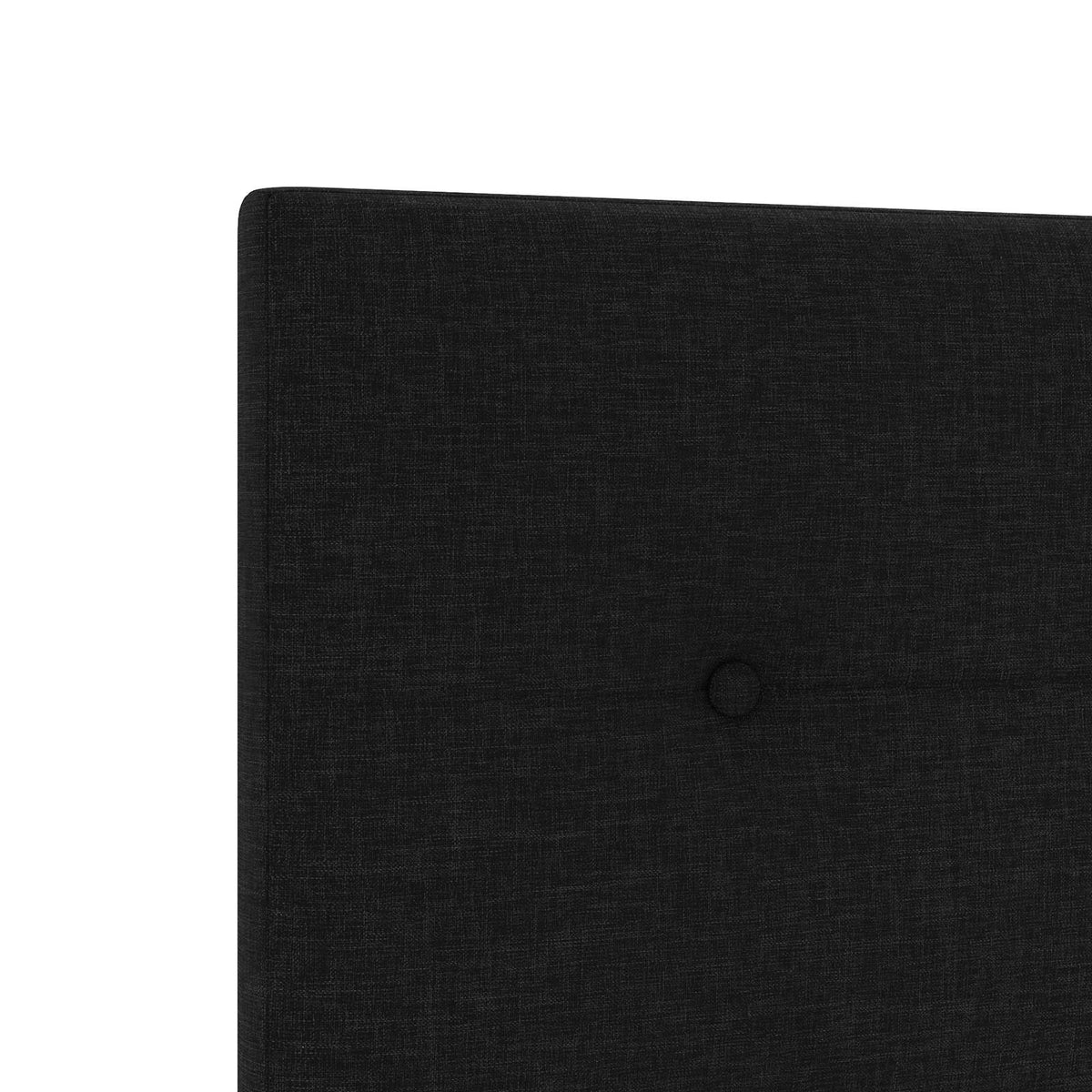 LED boksmadrasseng med madras Sort 180 x 200 cm Stof