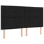 LED boksmadrasseng med madras Sort 180 x 200 cm Stof
