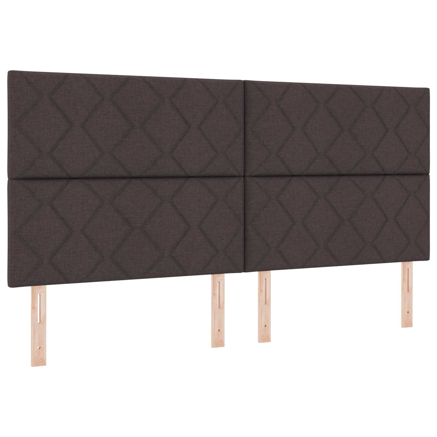 LED boksmadrasseng med madras Mørk Brun 200 x 200 cm Stof