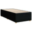 LED boksmadrasseng med madras Sort 90 x 190 cm Stof