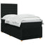 LED boksmadrasseng med madras Sort 100 x 200 cm Stof