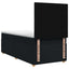 LED boksmadrasseng med madras Sort 100 x 200 cm Stof