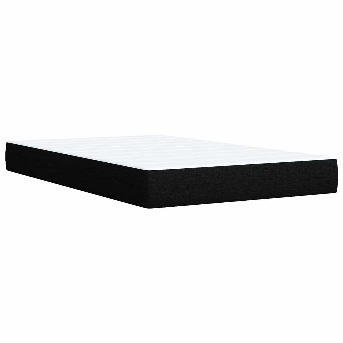 LED boksmadrasseng med madras Sort 120 x 190 cm Stof