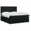 LED boksmadrasseng med madras Sort 140 x 190 cm Stof