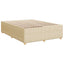 LED boksmadrasseng med madras Cremefarvet 140 x 190 cm Stof