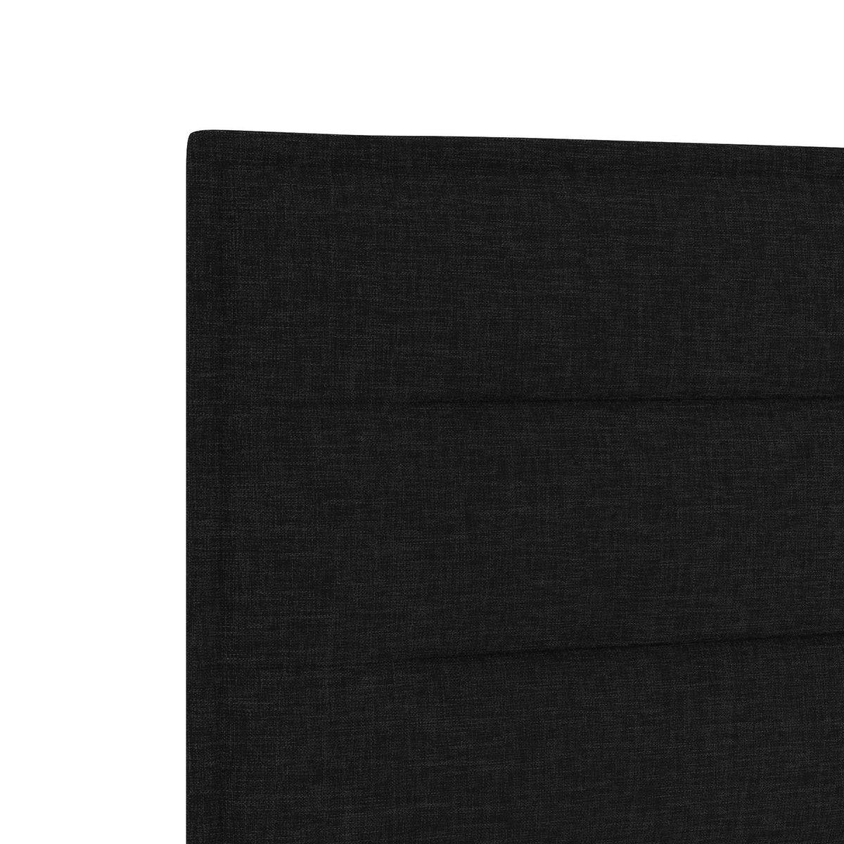 LED boksmadrasseng med madras Sort 140 x 200 cm Stof