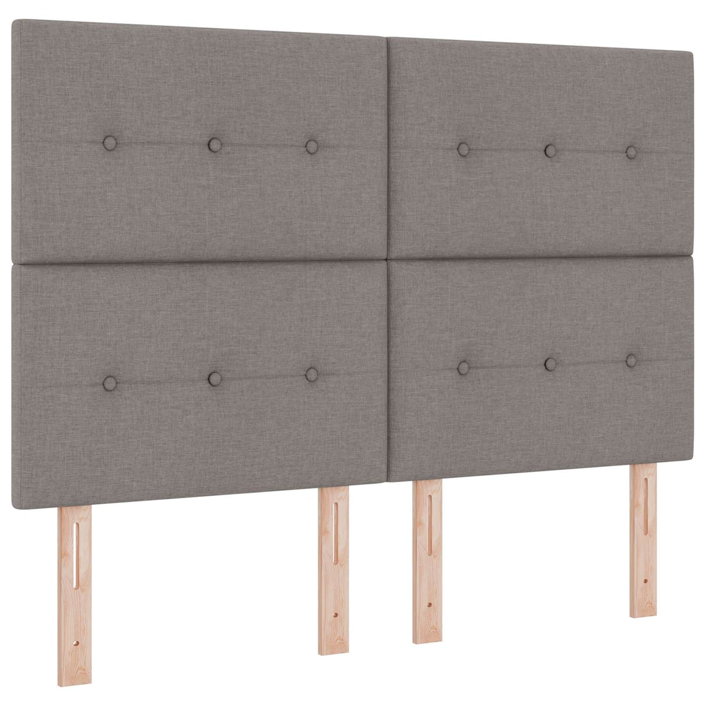 LED boksmadrasseng med madras Gråbrun 160 x 200 cm Stof