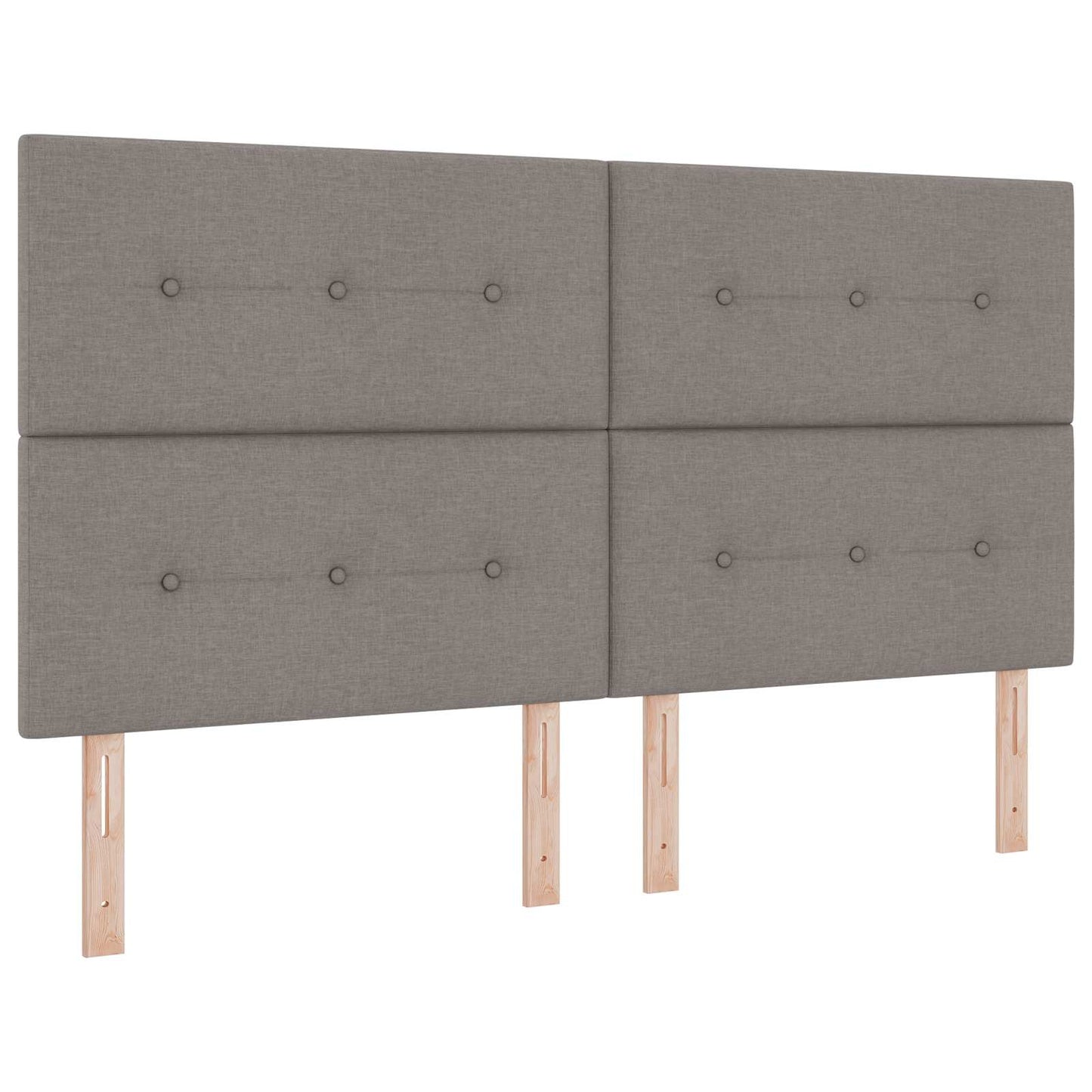 LED boksmadrasseng med madras Gråbrun 180 x 200 cm Stof