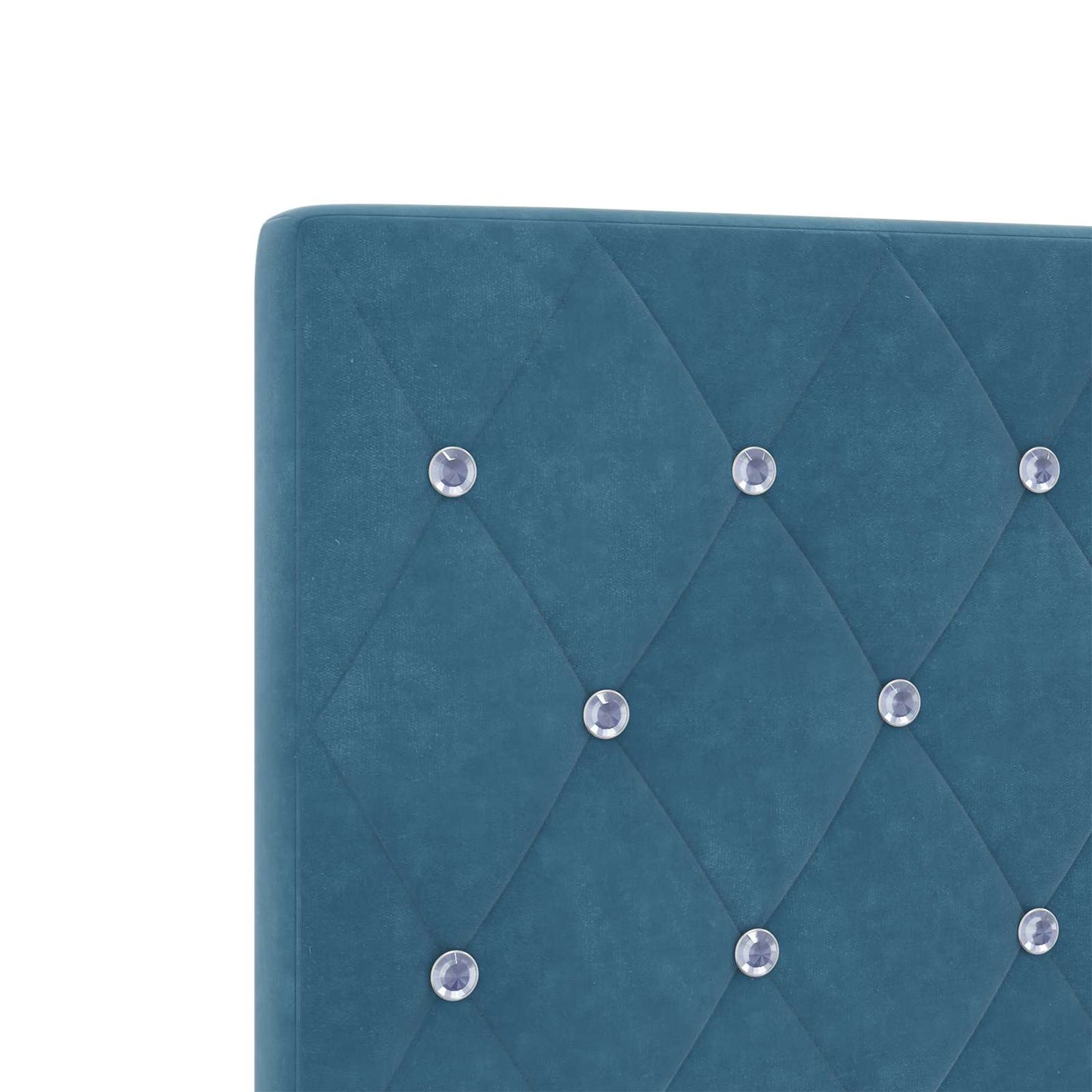 LED boksmadrasseng med madras Blå 120 x 190 cm Fløjl