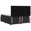 LED boksmadrasseng med madras Sort 140 x 200 cm Fløjl