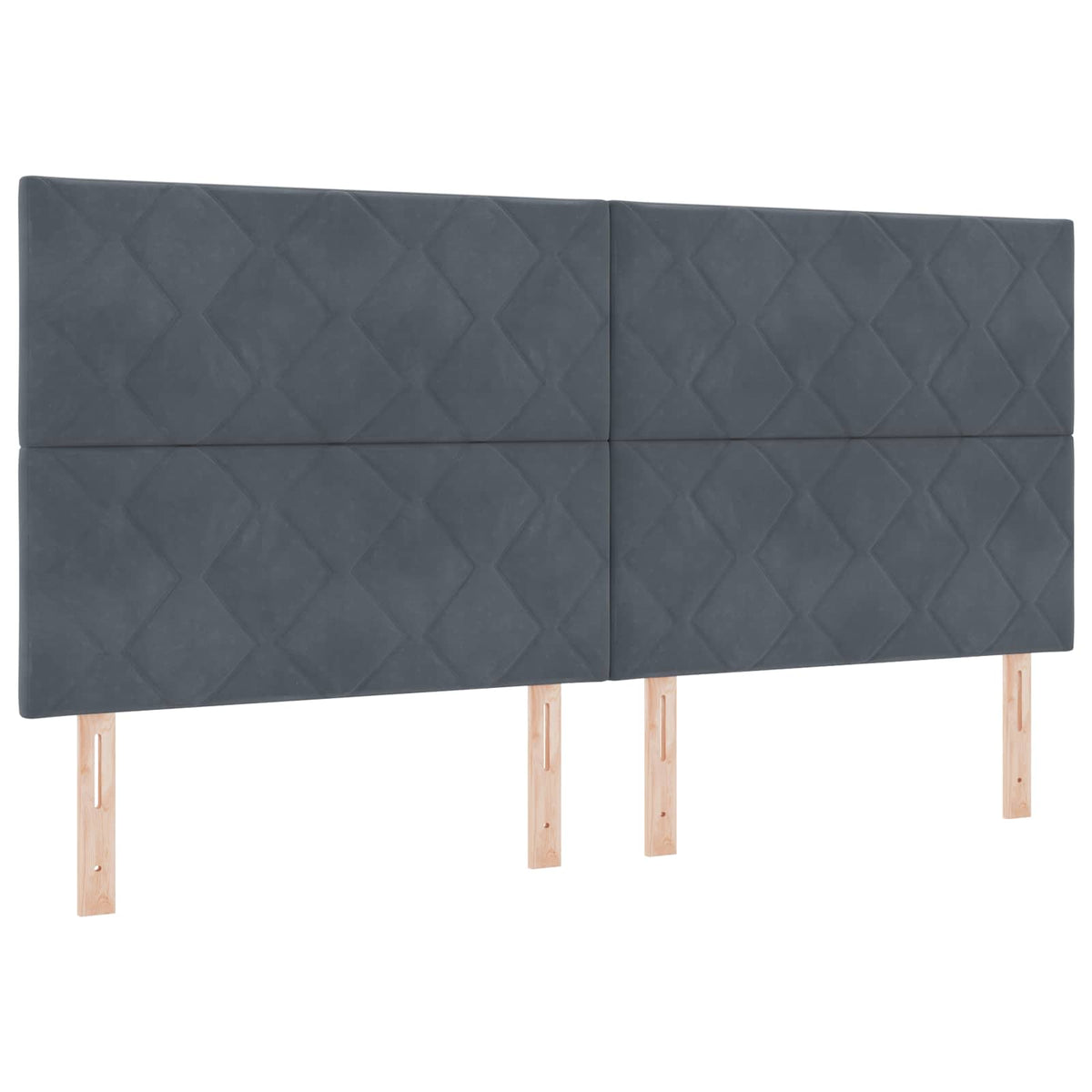 LED boksmadrasseng med madras Mørkegrå 200 x 200 cm Fløjl